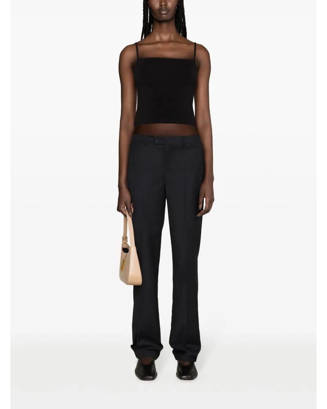 Matteau Black Square-Neck Tank Top