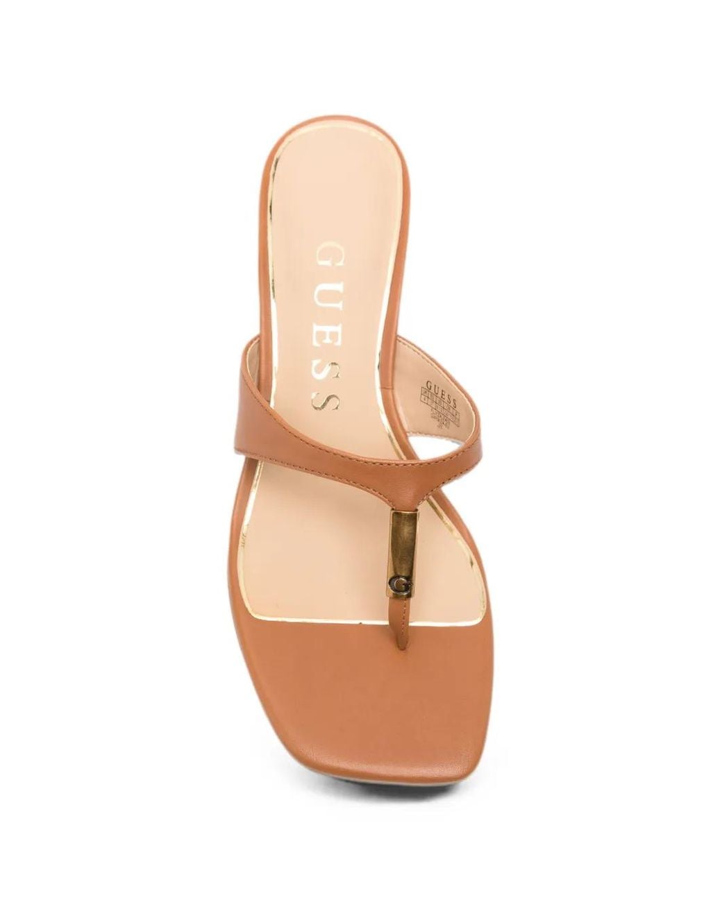 Guess Brown Yaiza Genuine Leather Sandals