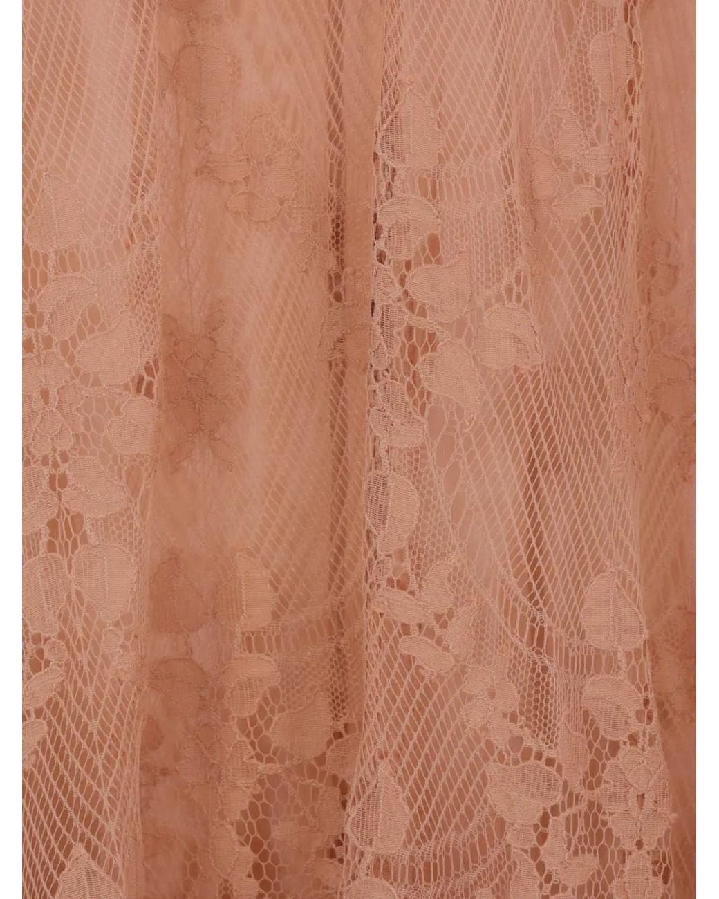Elie Saab Brown Floral Cotton-Blend Lace Gown