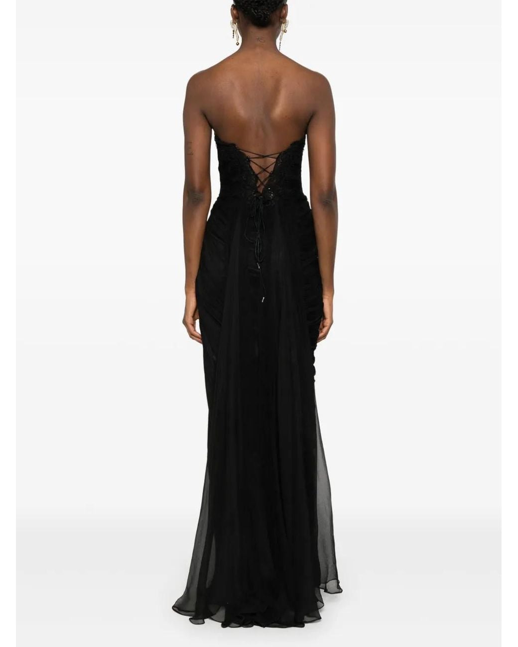 IRIS SERBAN Black Marni Maxi Dress