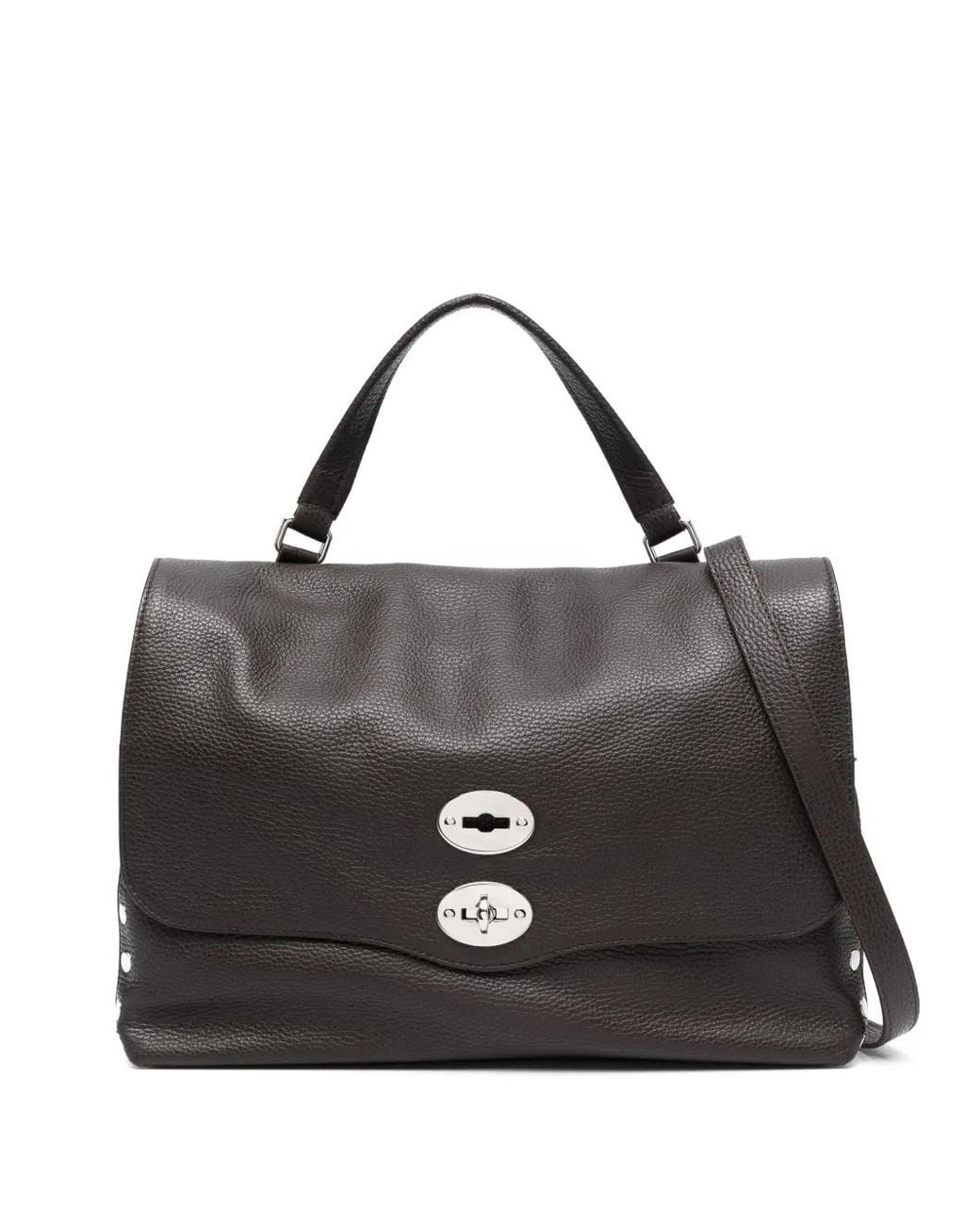 Zanellato Black Large Postina Leather Tote Bag
