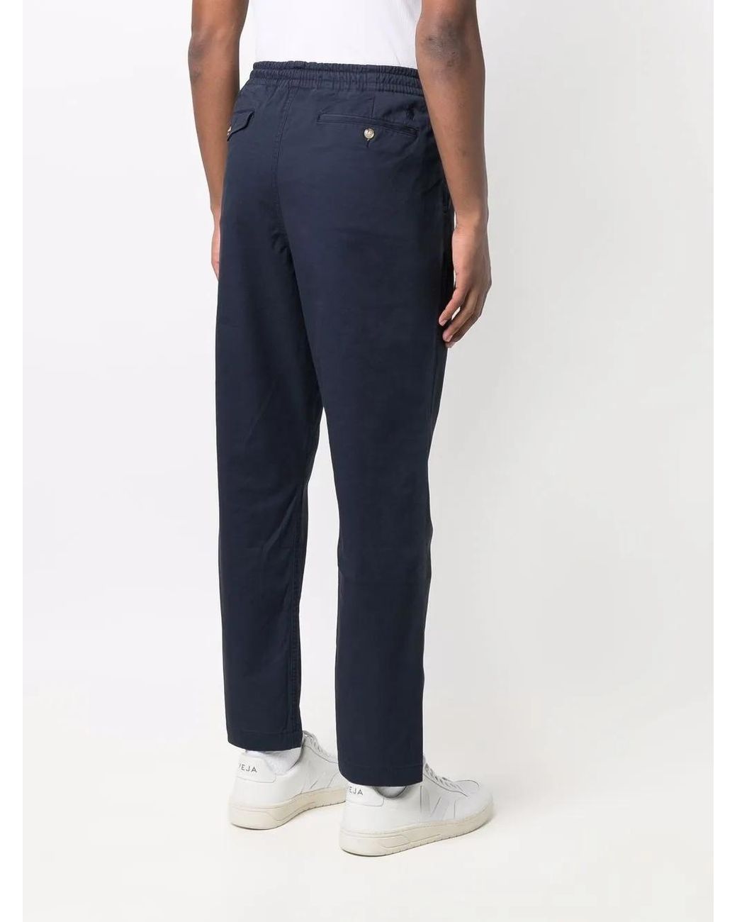 Polo Ralph Lauren Blue Navy Cotton Straight-leg Trousers - Men's - Cotton/spandex/elastane for men