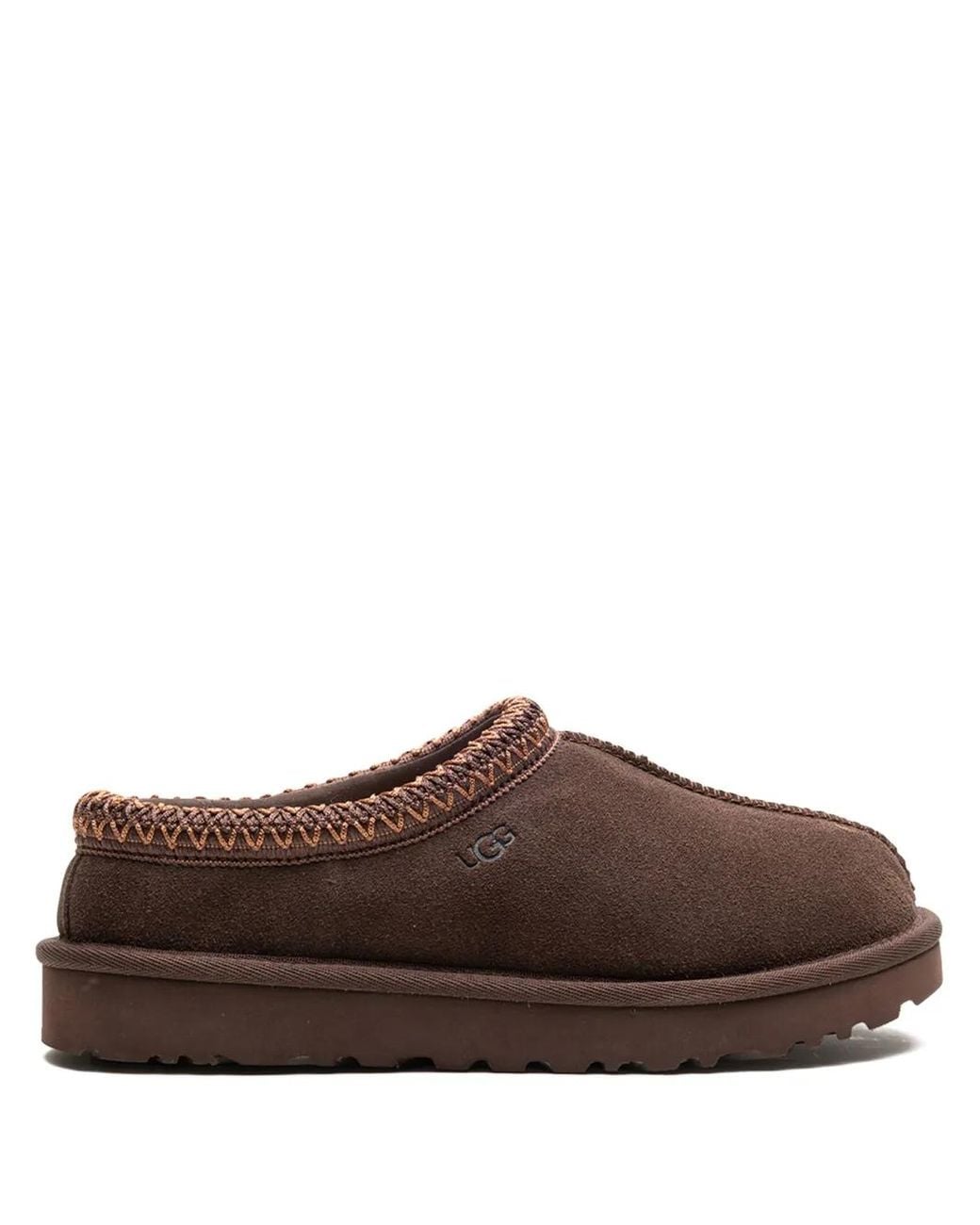 Ugg Brown Tasman Contrast-Stitch Slippers