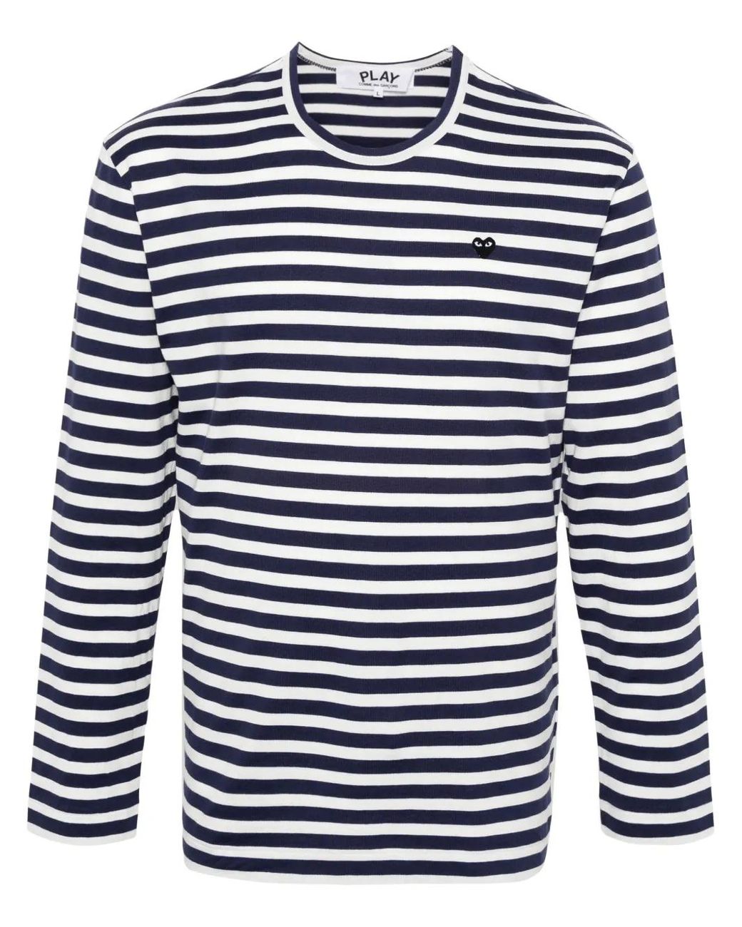 COMME DES GARÇONS PLAY Blue Striped T-Shirt for men