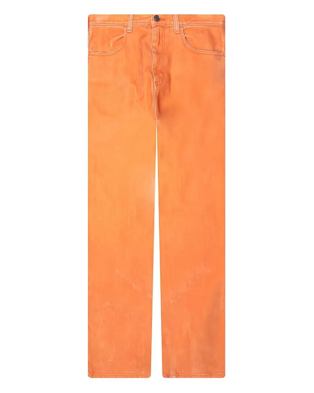 Marni Orange Jean À Poches Multiples for men