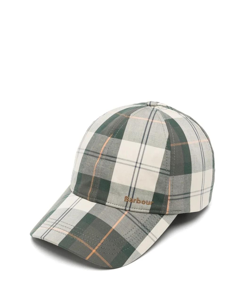 Barbour Gray Telfield Tartan Baseball Cap for men