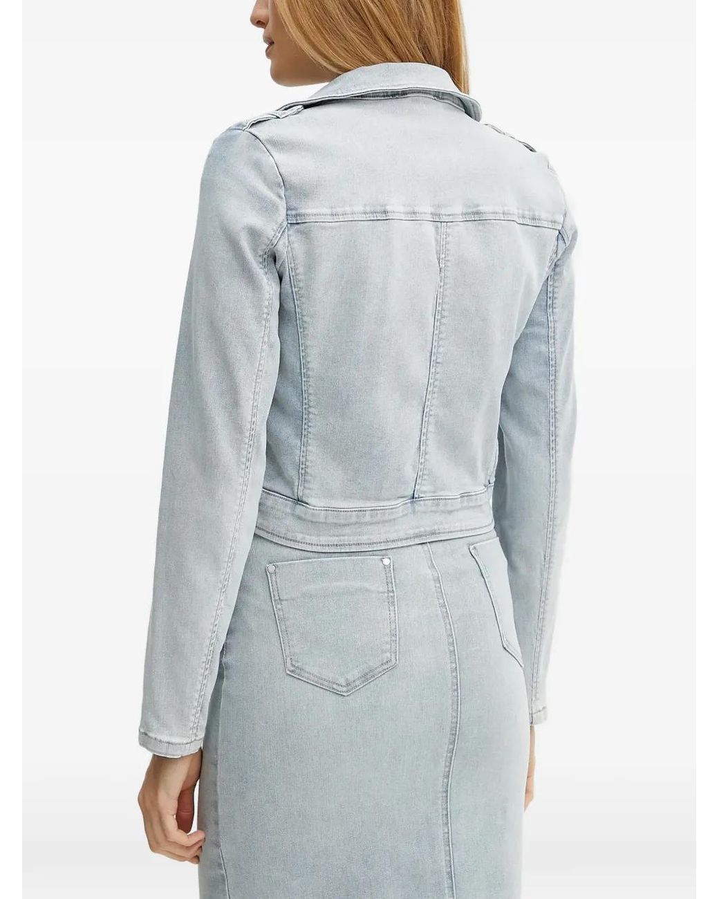 Morgan Vammy Denim Jack in het Blue