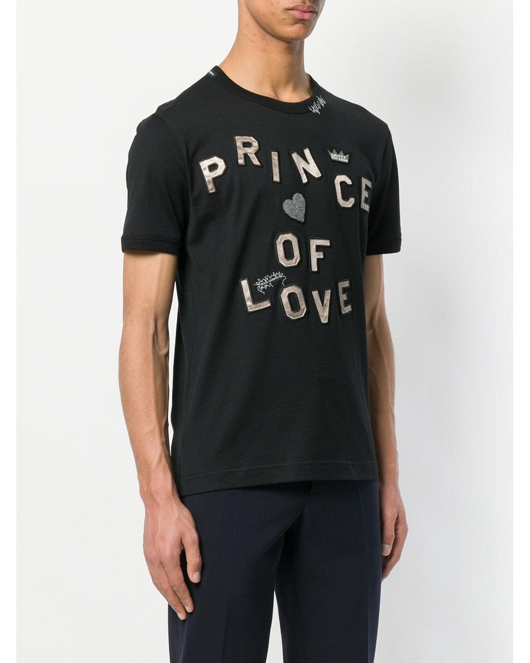 Dolce & Gabbana Prince Of Love T-shirt in Black for Men | Lyst