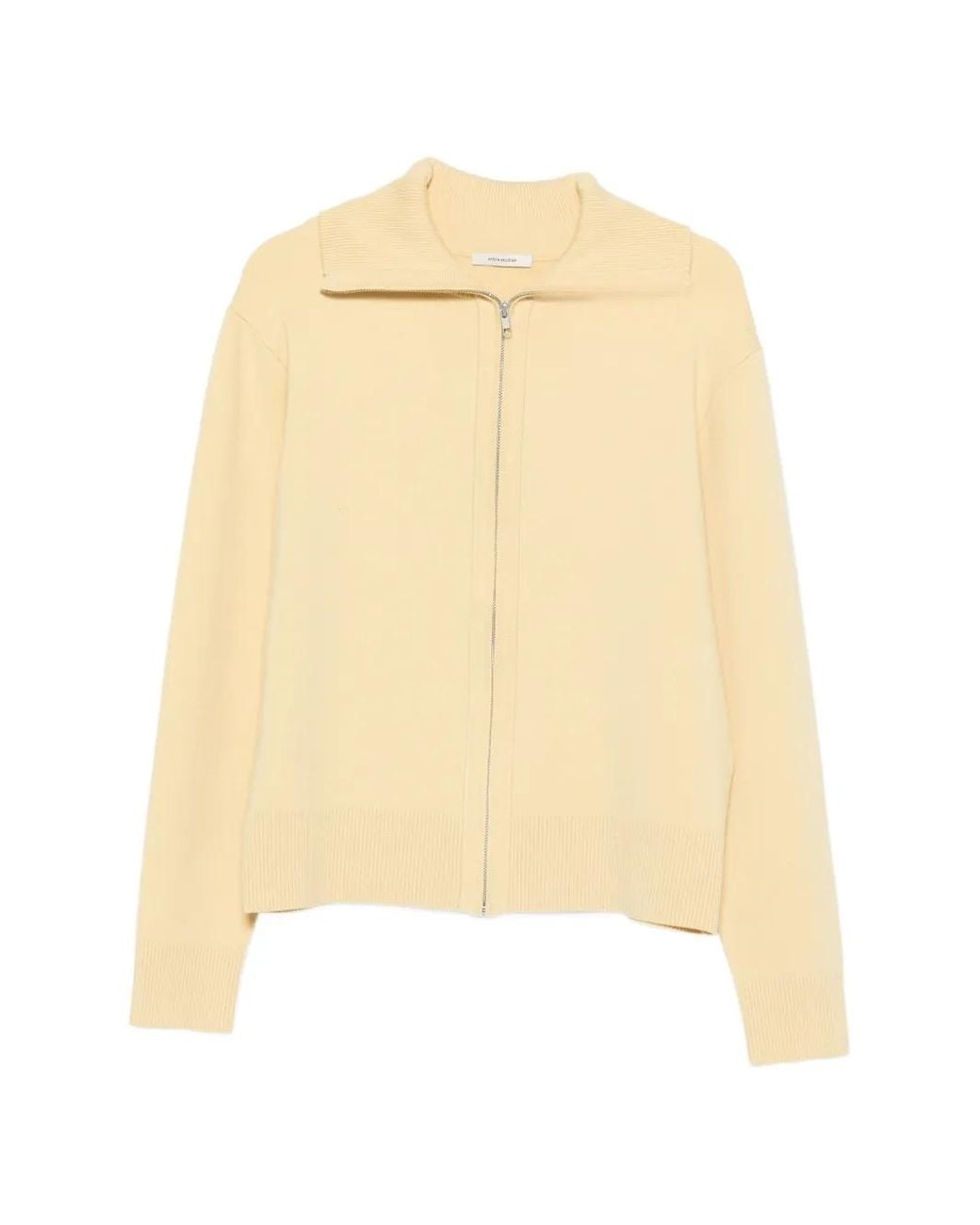 Entire studios Natural Zip-Up Ribbed Cardigan for men