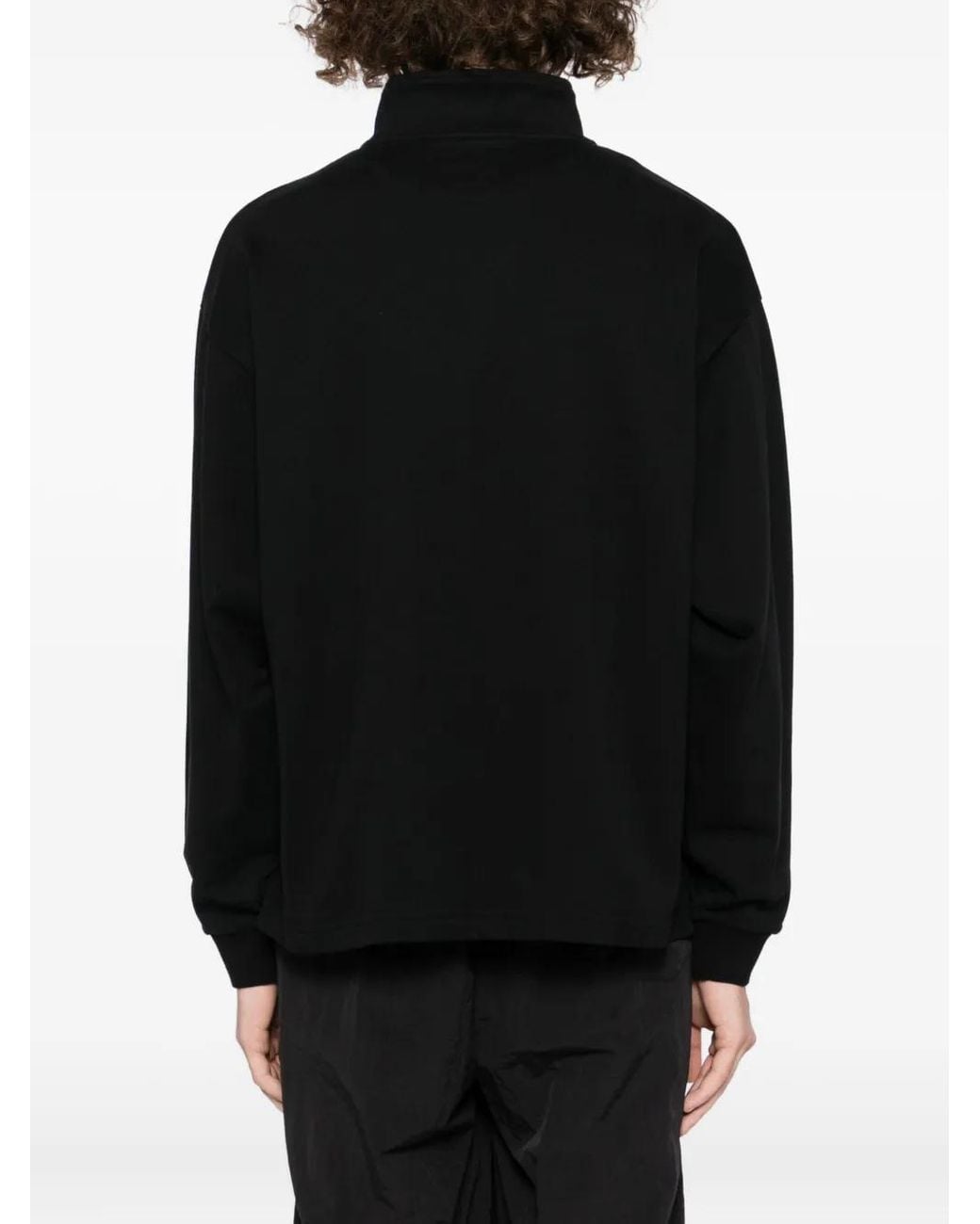 SPORT b. by agnès b. Black Logo-Embroidered Sweatshirt for men