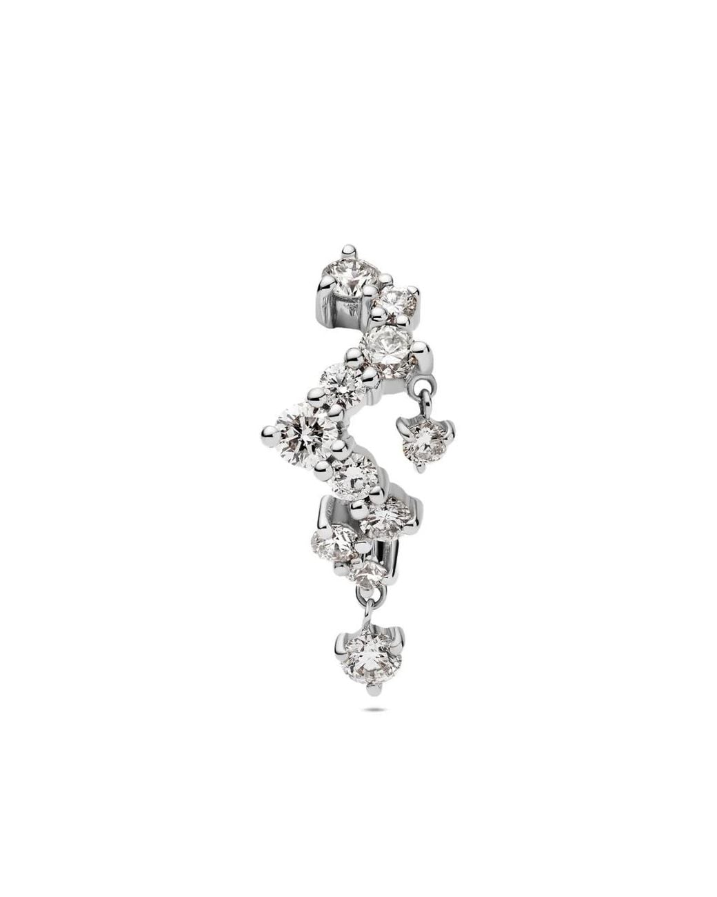 Maria Black White 14K Recycled Sky Lab-Grown Diamonds Huggie Earring
