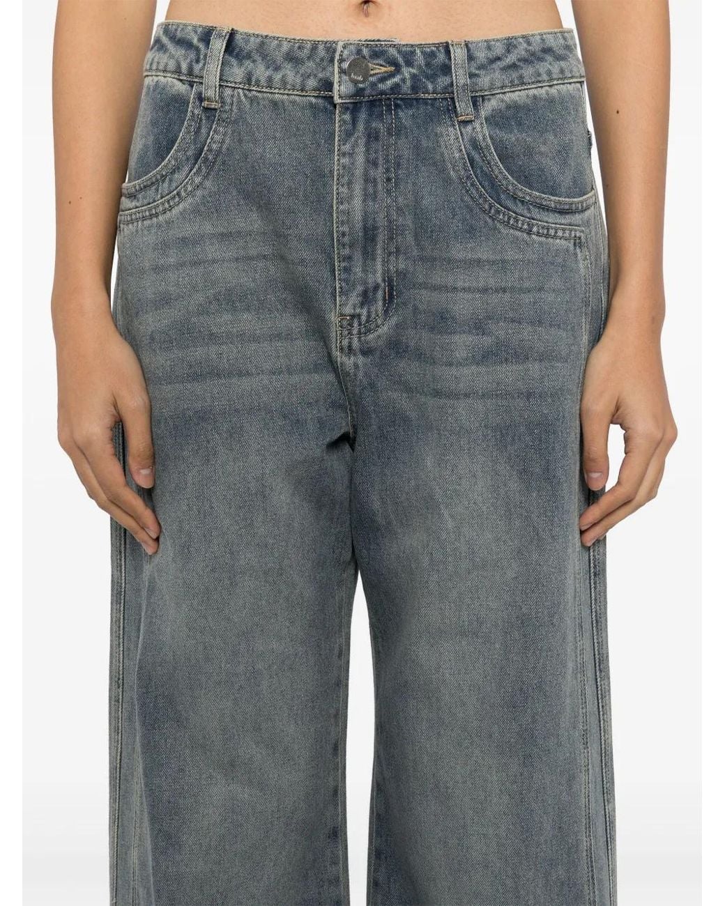 Jeans Con Design A Inserti di B+ AB in Blue