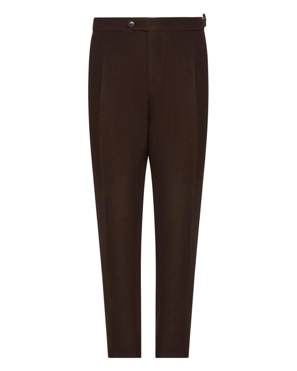 Franzese Collection Brown Double Waistband Dart Trousers for men