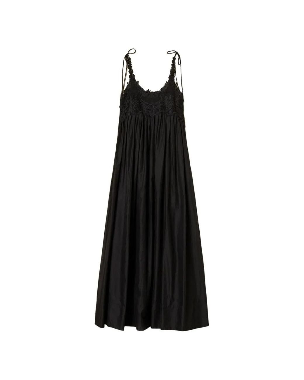 Twinset Black Long Lace Dress