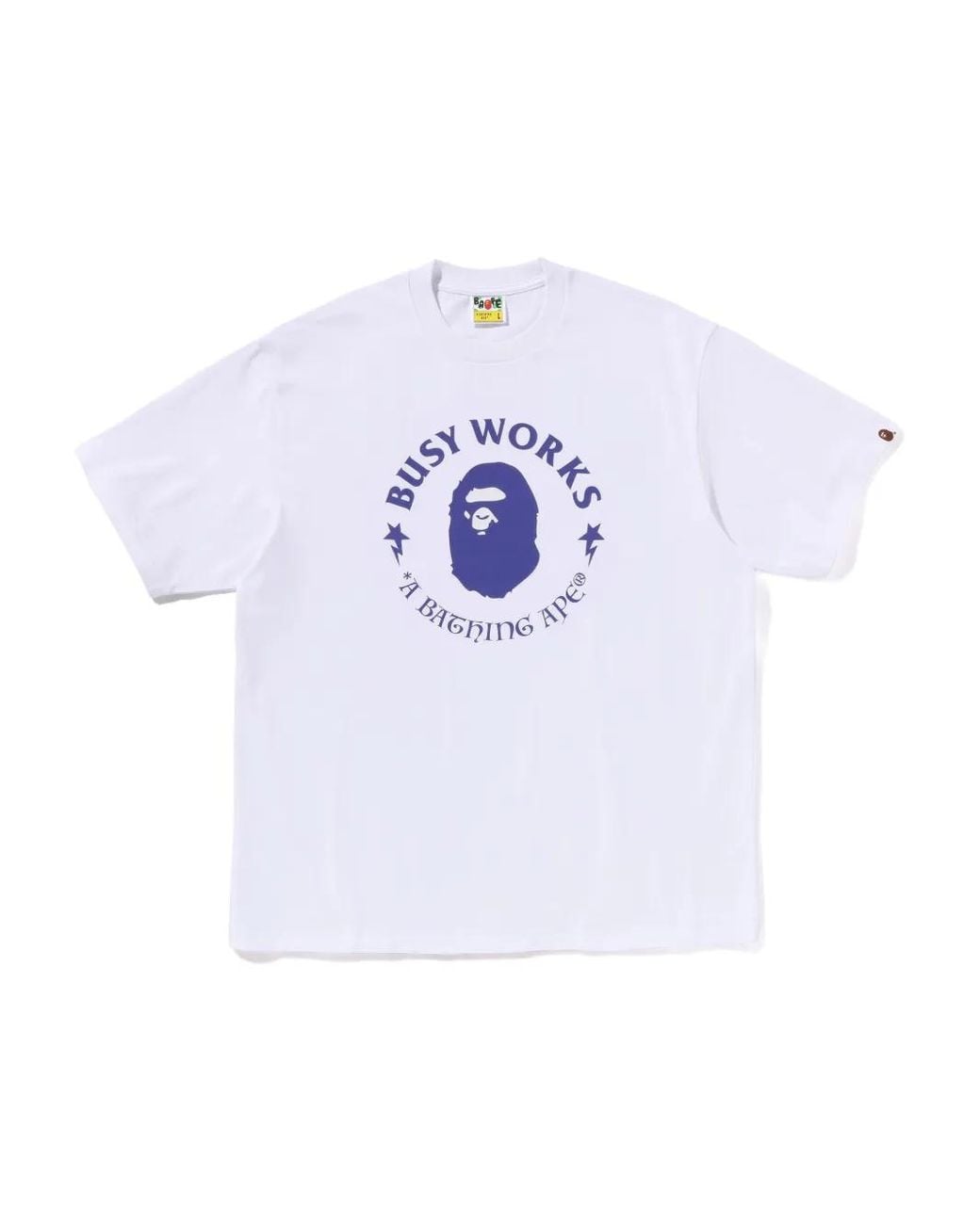 A Bathing Ape White Busy Works T-Shirt for men