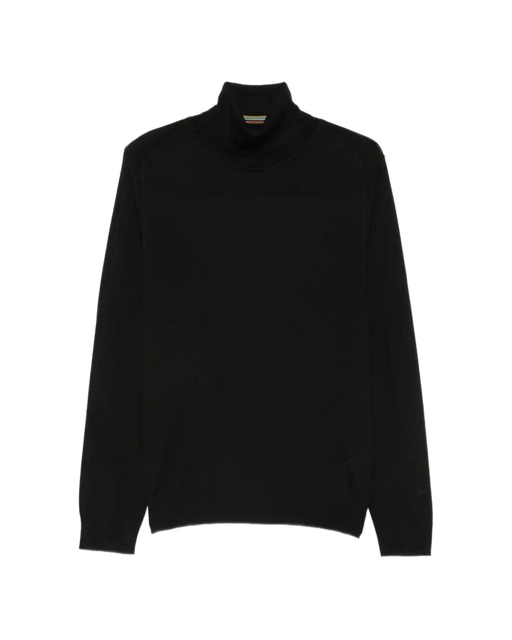 Paul Smith Black Pull En Laine Mérinos À Col Roulé for men