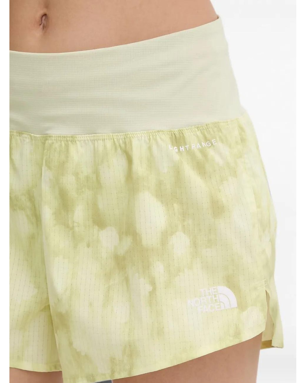 The North Face Yellow Abstract-Print Lightrange Shorts