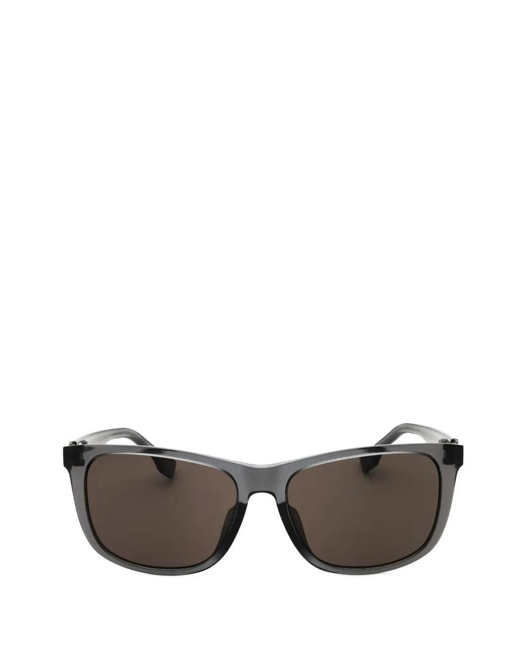 Boss Gray Rectangle-Frame Sunglasses for men