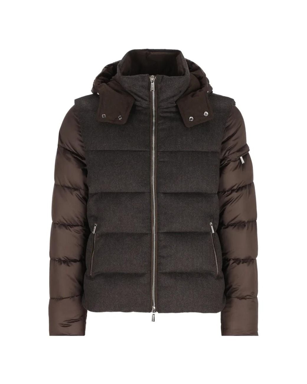 Moorer Black Casciano-Se9 Hooded Padded Jacket for men