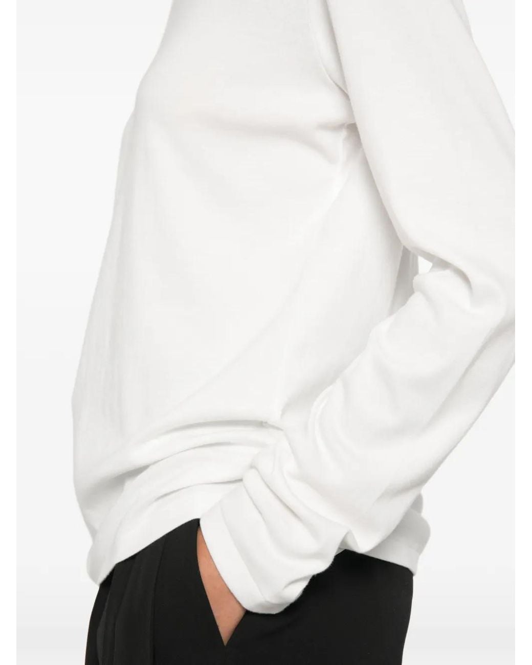 The Row White Kalto Scoop-Neck Top