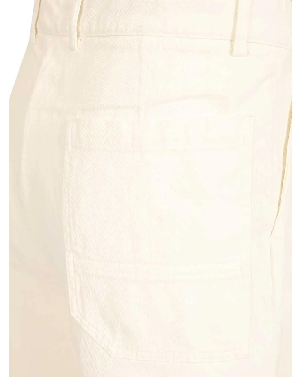 Pantalones Plisados Barena de hombre de color White
