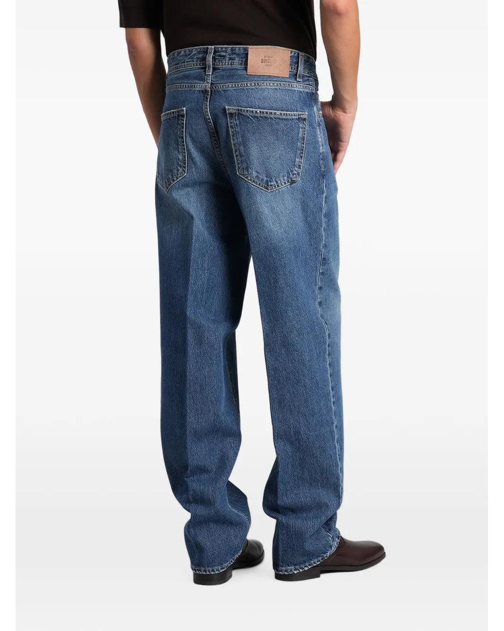 Briglia 1949 Blue Dennis Faded Loose-Fit Jeans for men