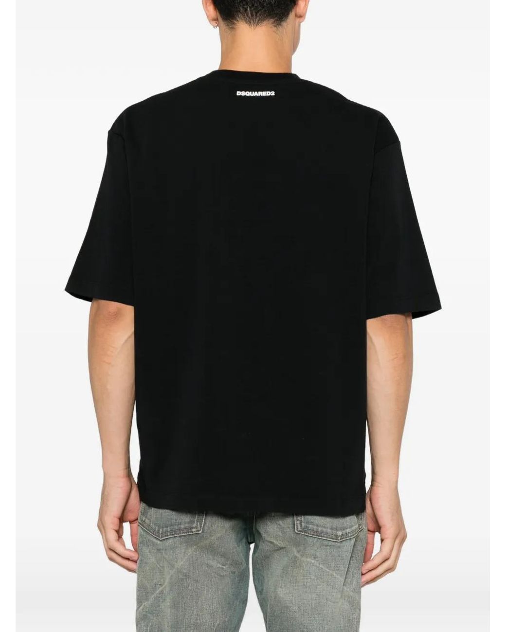 DSquared² Black T-Shirt À Imprimé Iconique for men
