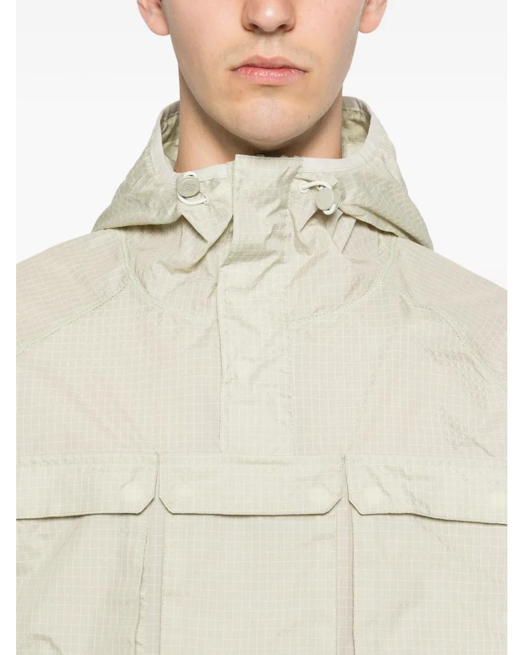 RC Outdoor Supply White Check-Pattern Hoodie for men