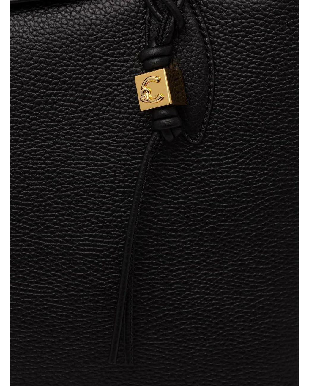Coccinelle Black Top-Handles Leather Tote Bag