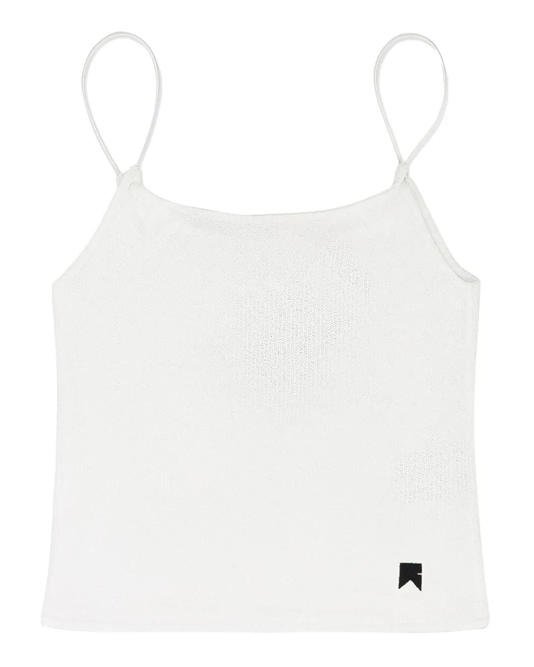 Rhude White Sheer Rib Knit Tank Top