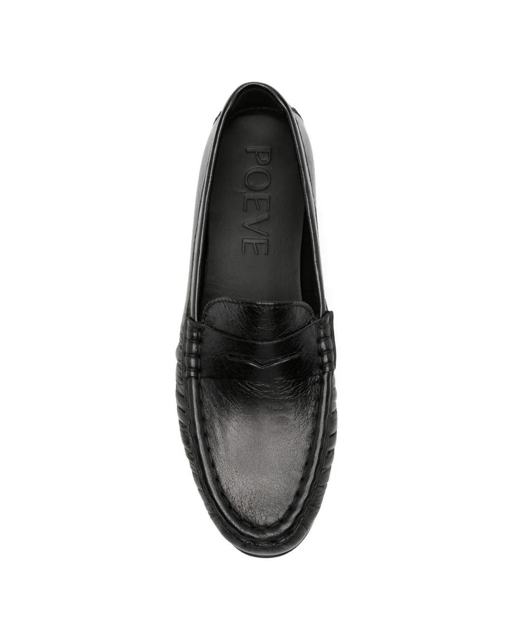 Poeve Black Leather Loafers