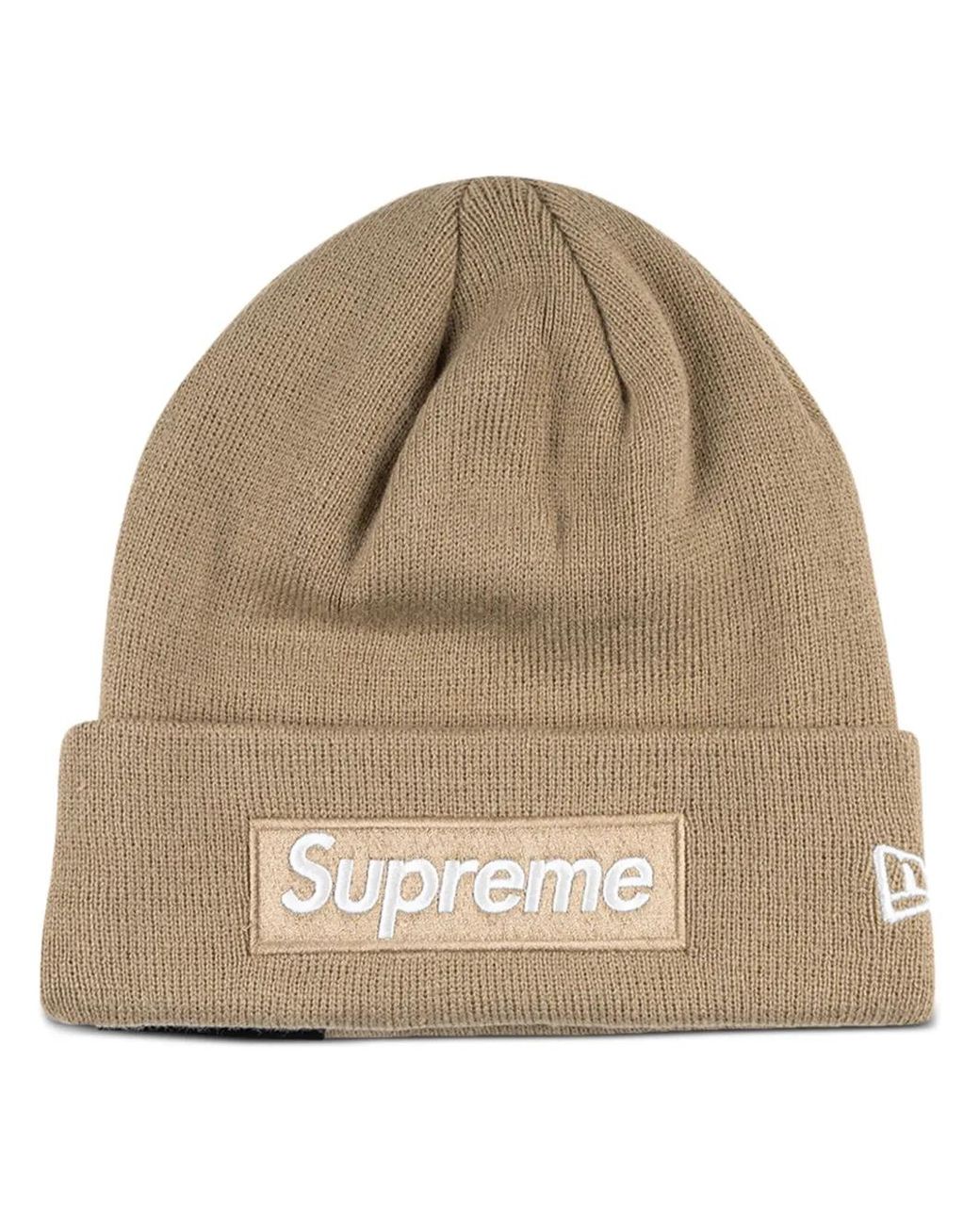 Supreme Natural X New Era Box Logo Beanie