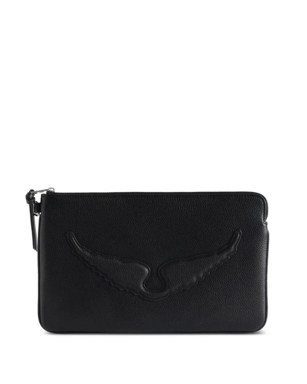 Zadig & Voltaire Black Angel Pouch Grained Leather