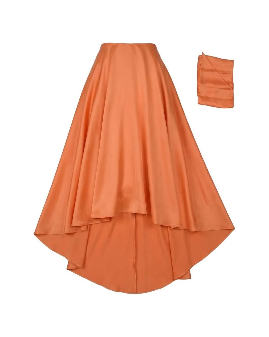 Valentino Garavani Orange A-Line Skirt Set (Set Of Three)