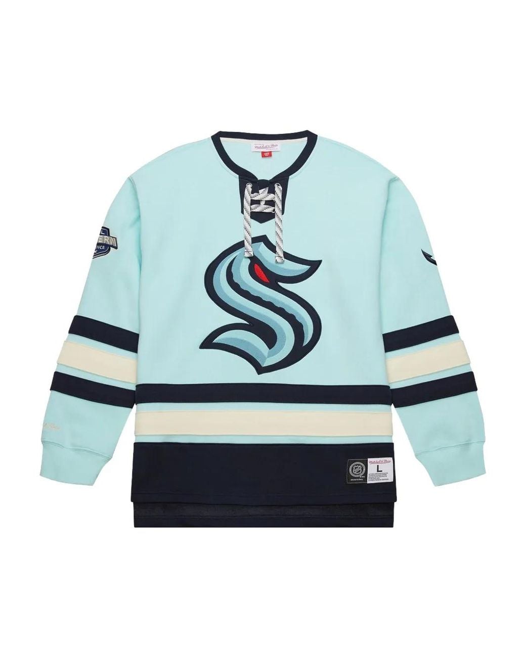 Jersey Seattle Kraken Mitchell & Ness de color Blue