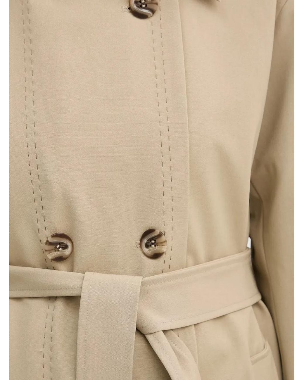 Mos Mosh Natural Manteau Mmscout Zani À Coutures Contrastantes