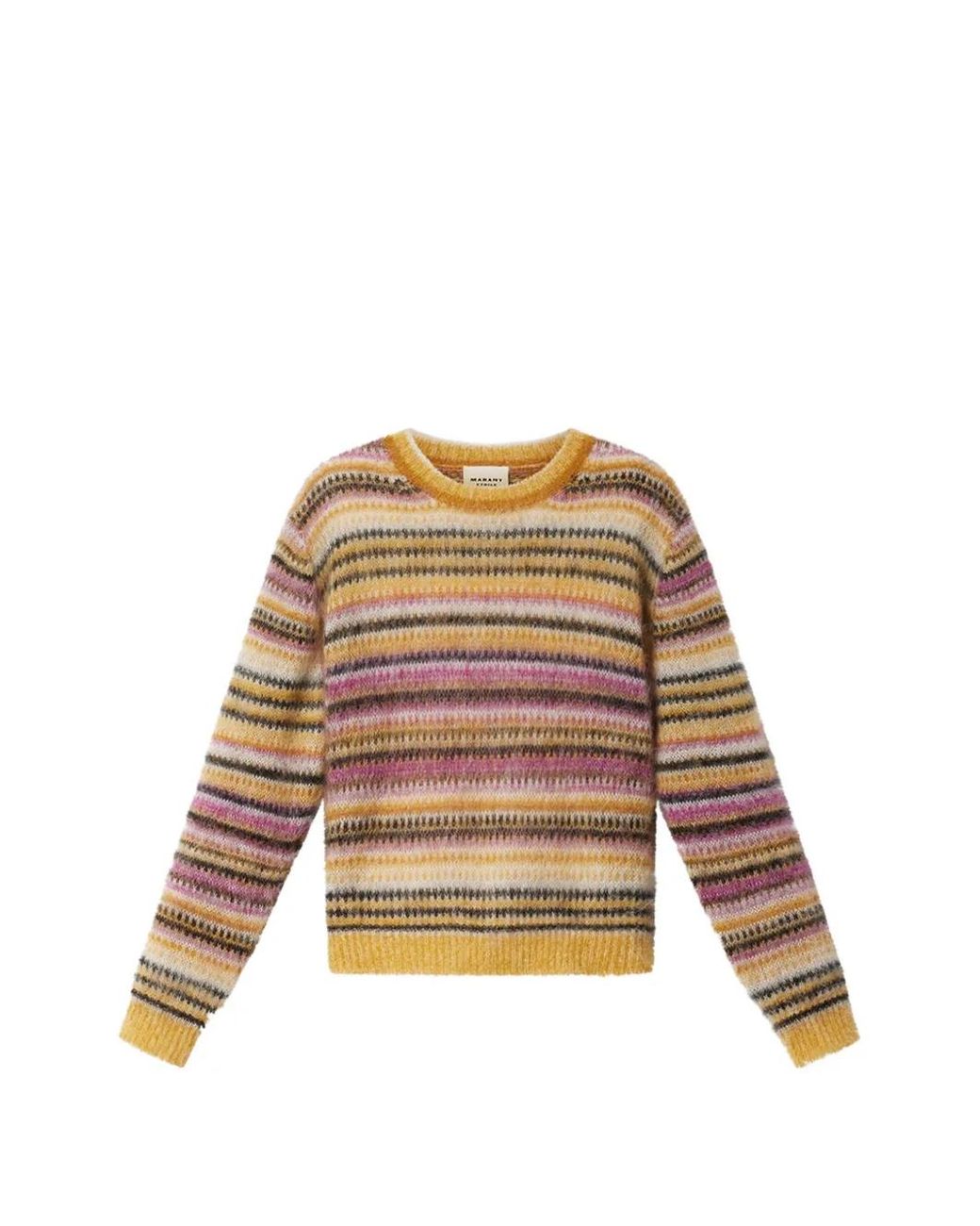 Isabel Marant Natural Morine Striped Brushed-Knit Jumper