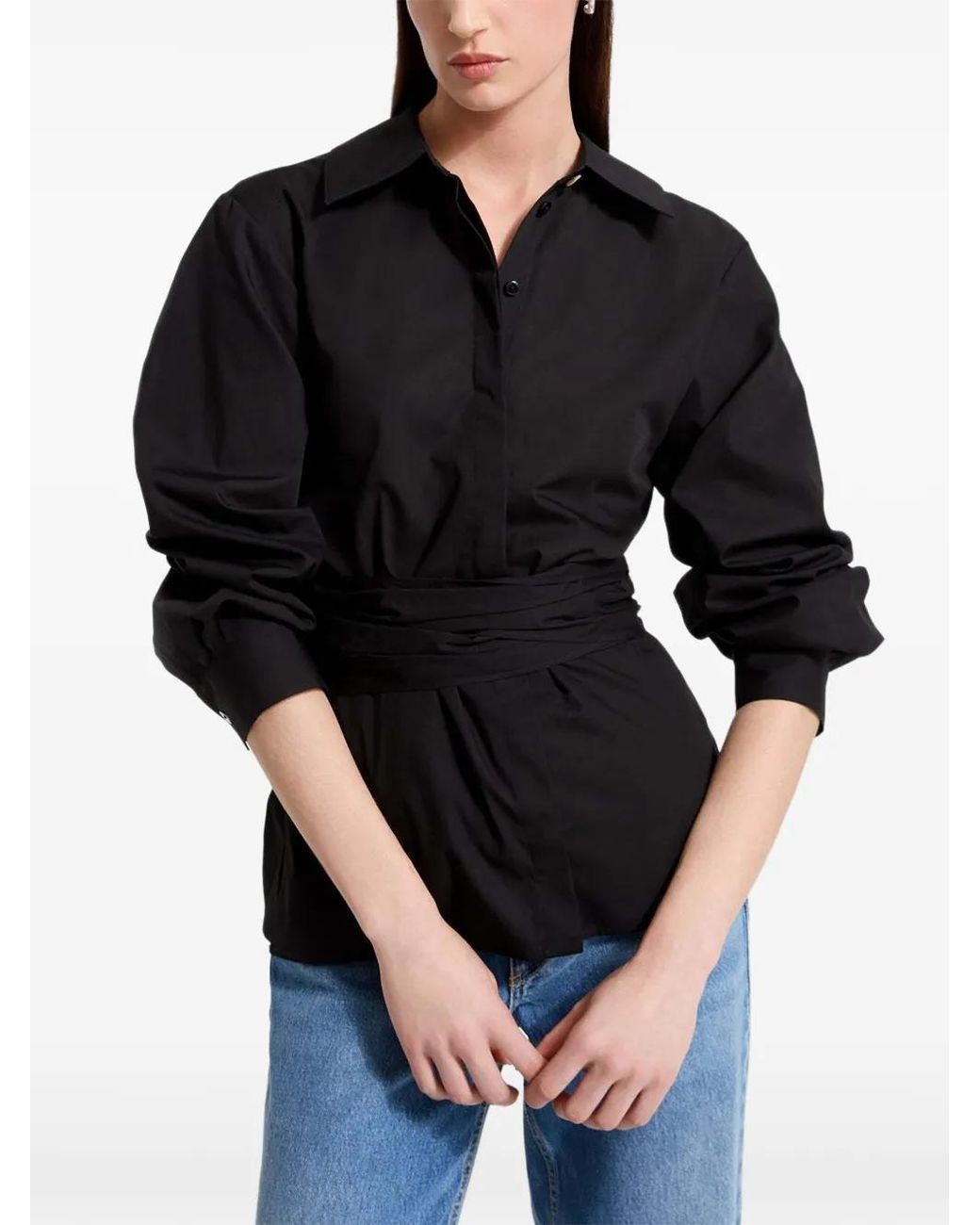 MARCELLA Black Ellory Cotton Shirt