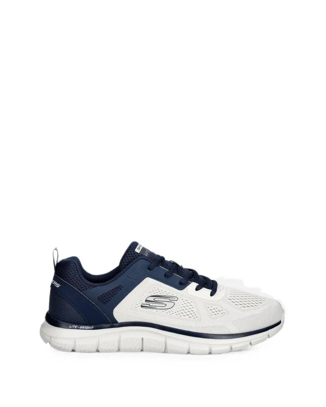 Skechers Blue Track Broader Logo-Patch Mesh Sneakers for men