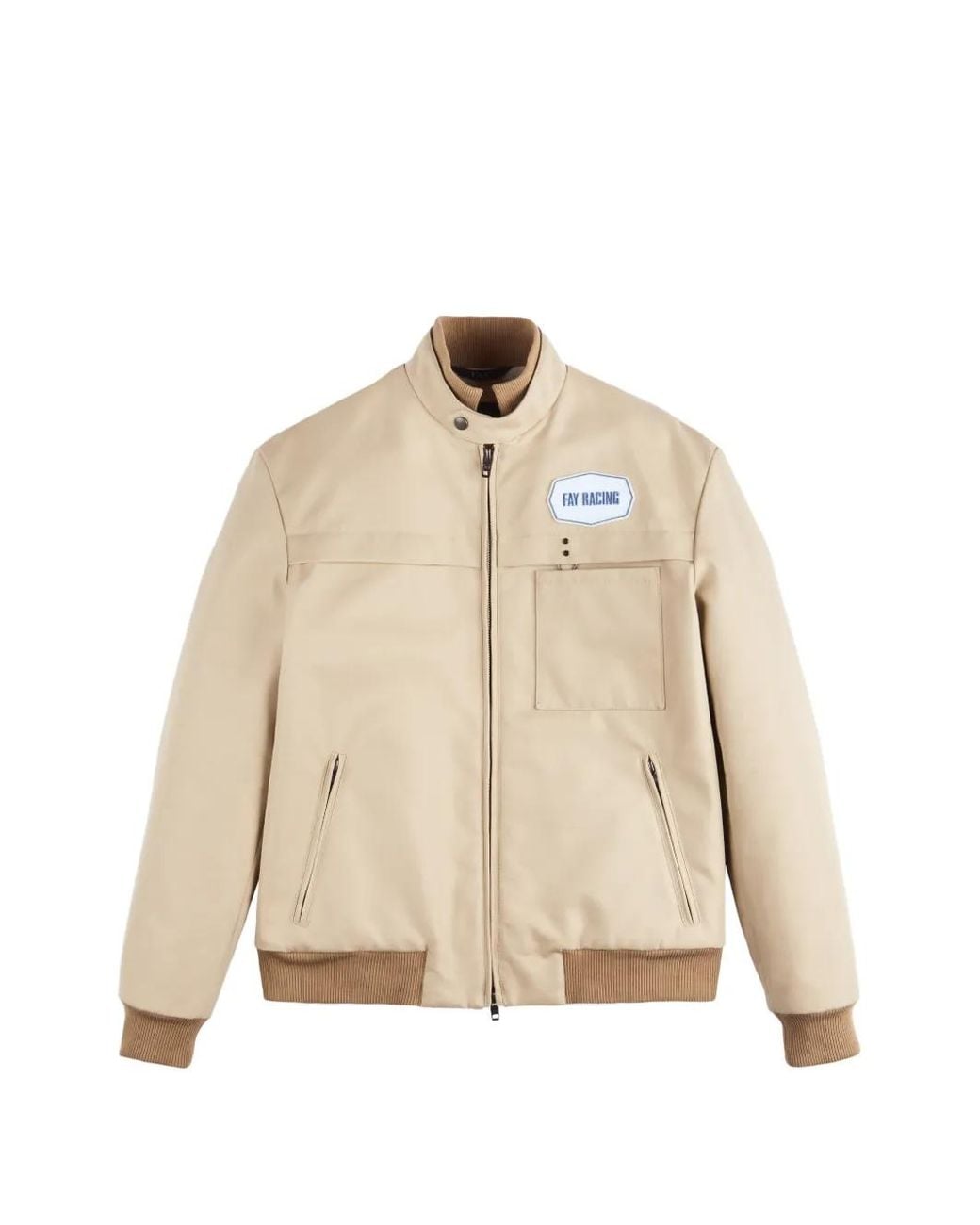 Fay Bomberjack Met Logopatch in het Natural voor heren