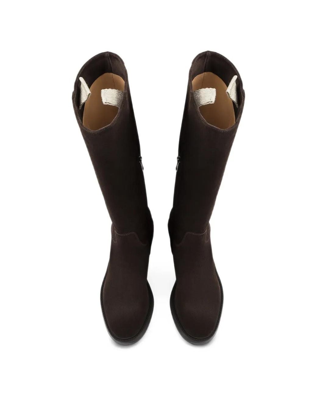 Doucal's Black Knee-High Leather Boots