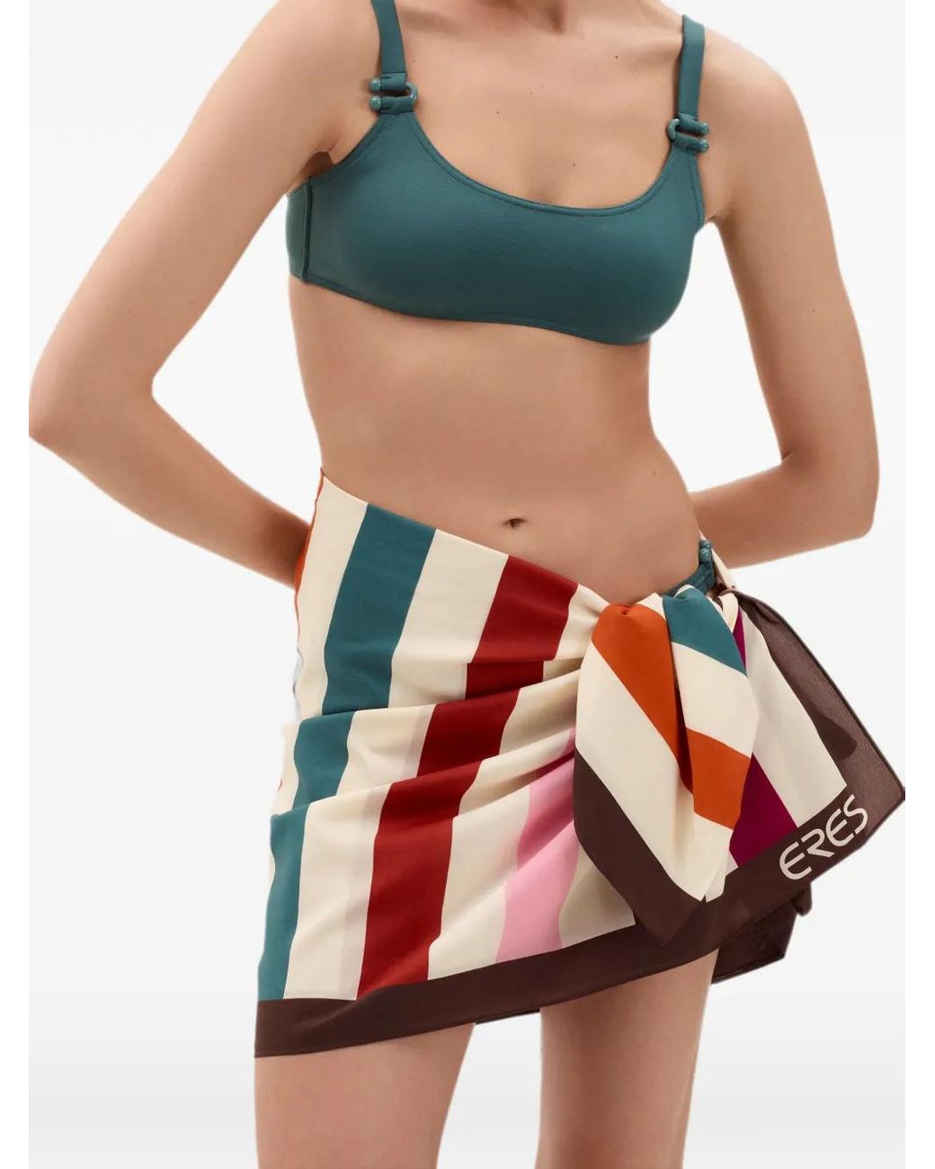 Eres White Modernity Striped Sarong