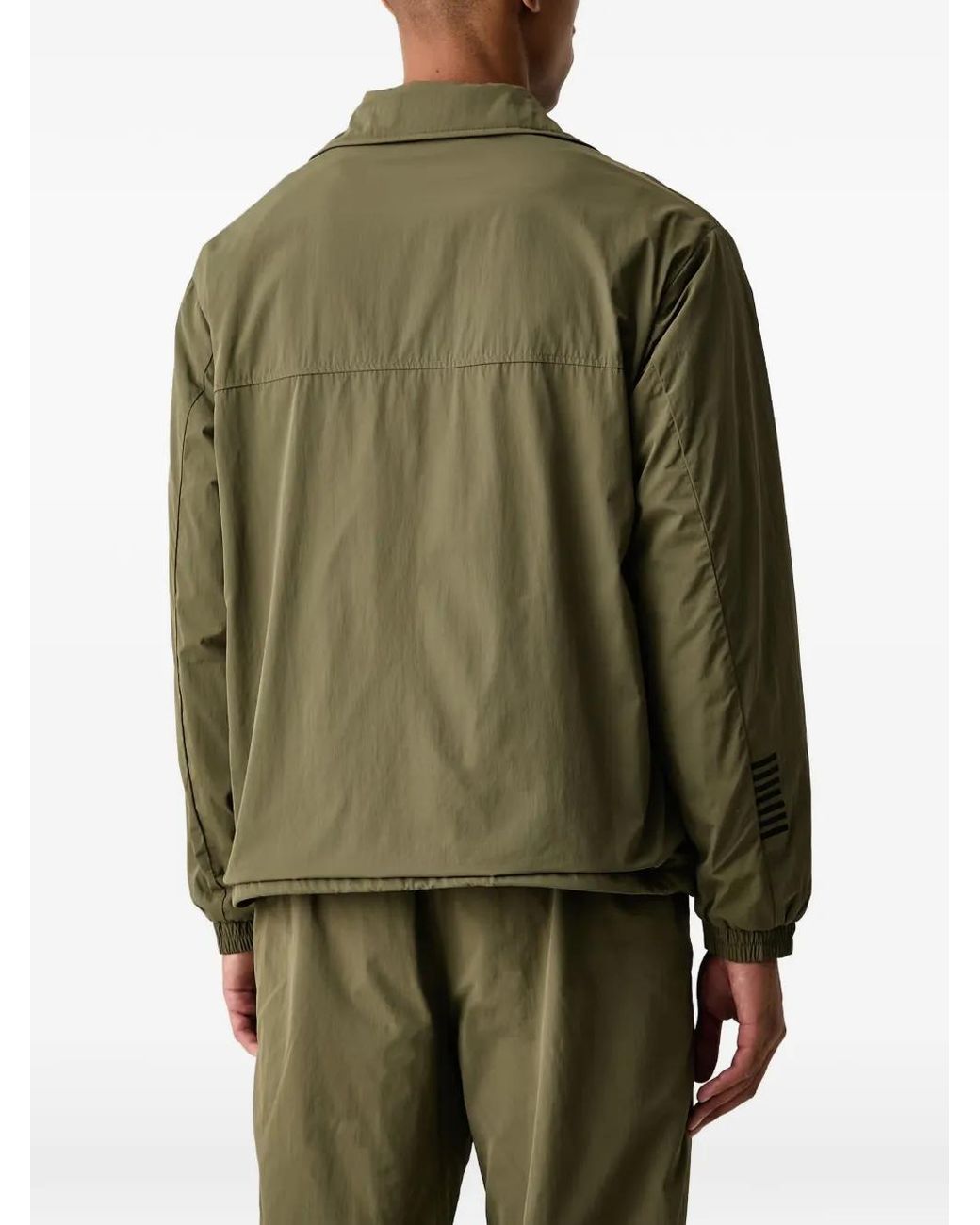 EA7 Green Logo-Print Jacket for men
