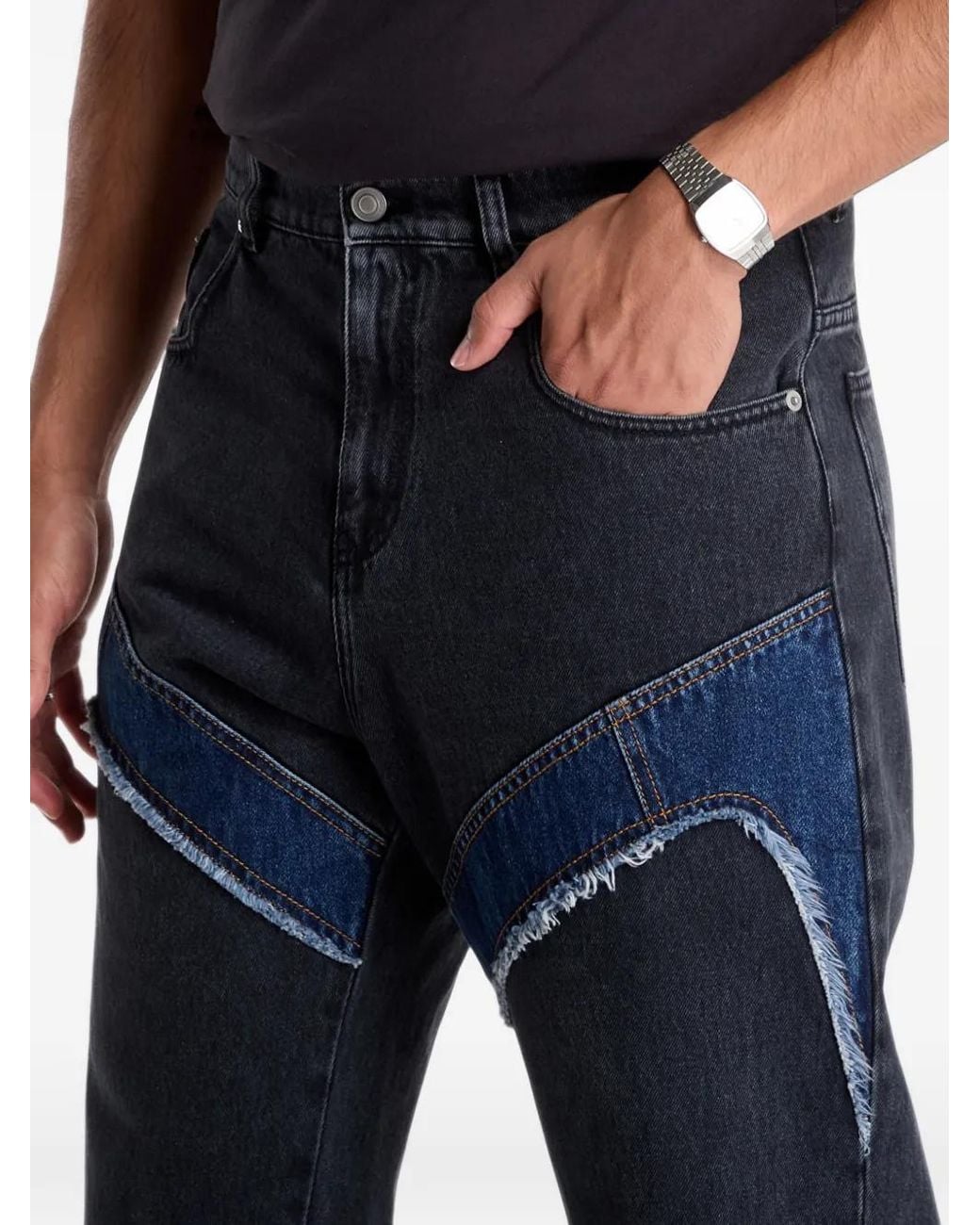 Umbro Blue Mended Straight-Leg Jeans for men