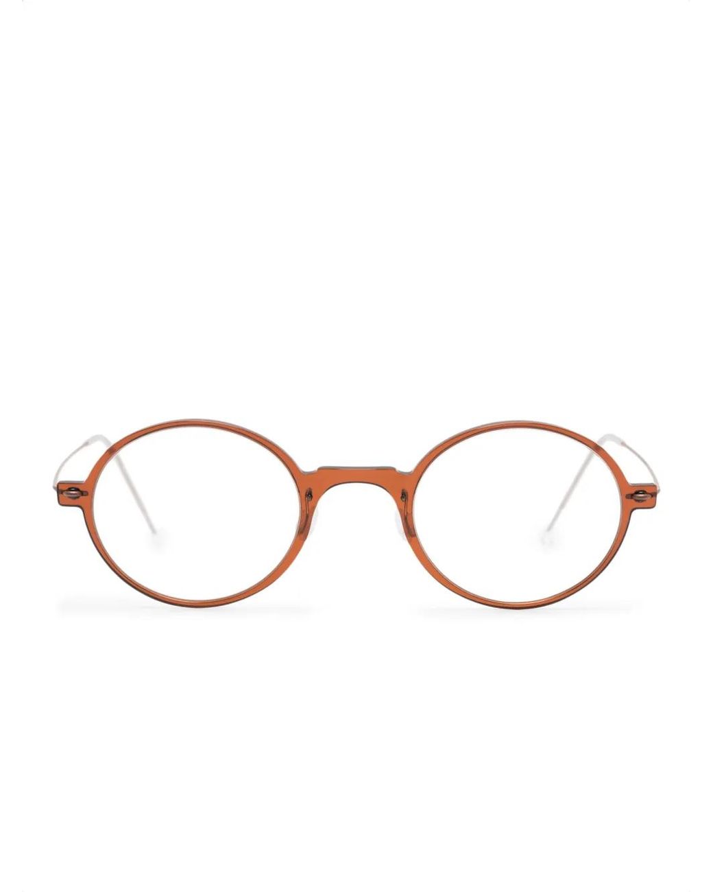Lindberg Brown Round-Frame Glasses