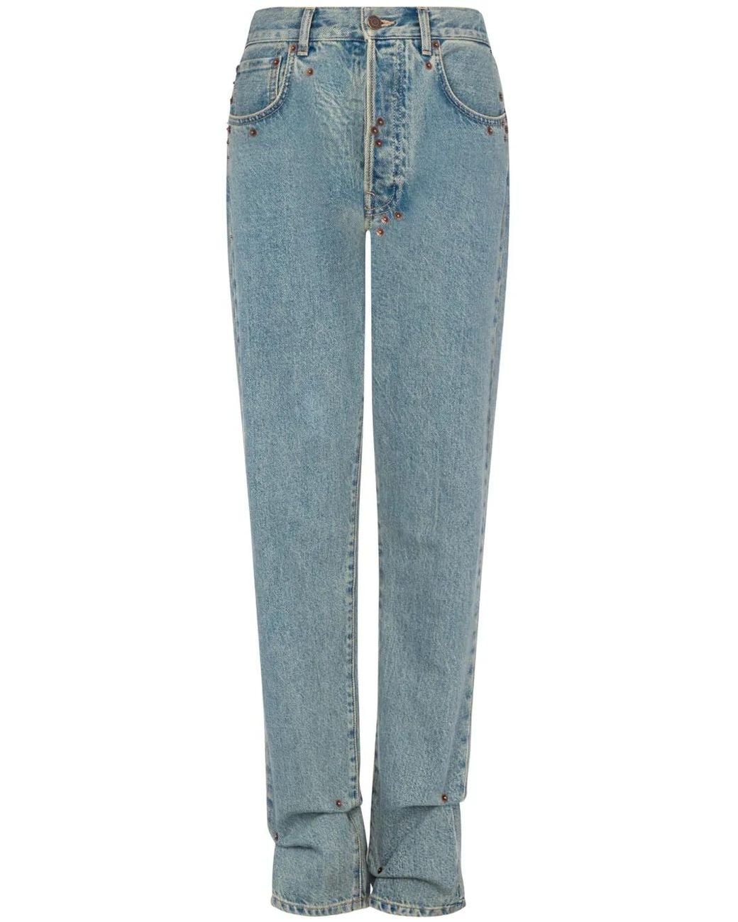 Moschino Blue High-Waisted Straight Leg Denim
