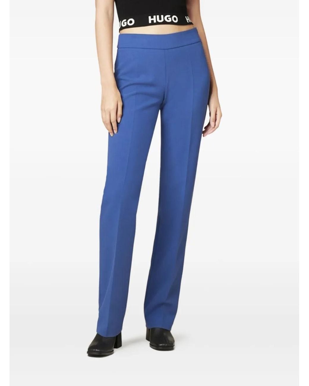 Boss Blue Tailored Trousers