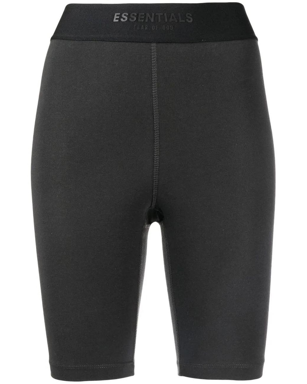 Fear Of God Gray Logo-Waistband Sport Shorts