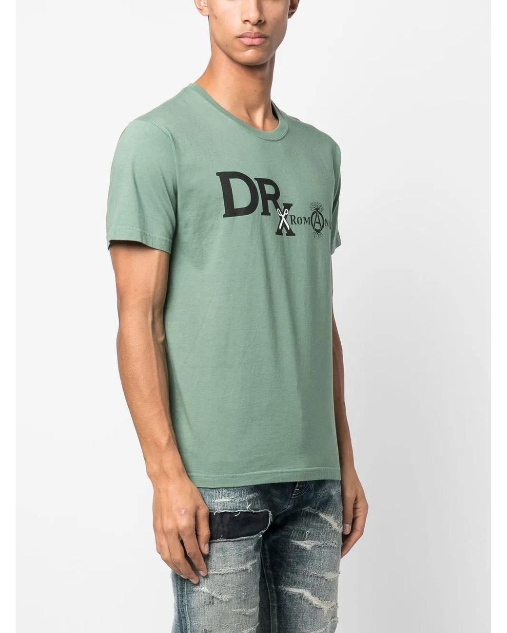 Neighborhood Green Logo-Print Detail T-Shirt for men