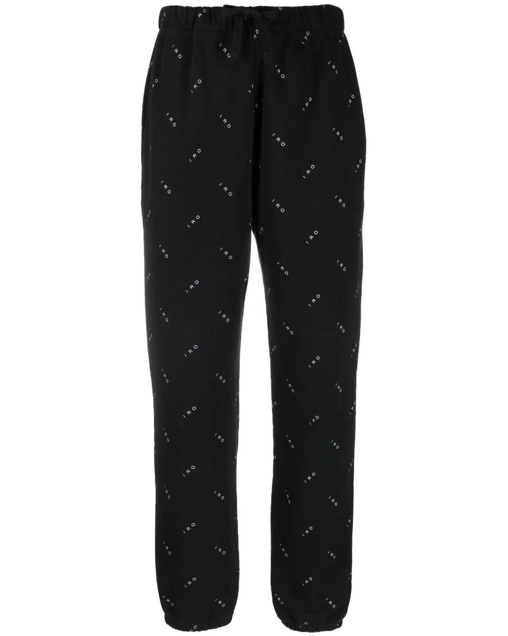 IRO Black Ozalee Logo-Print Track Pants